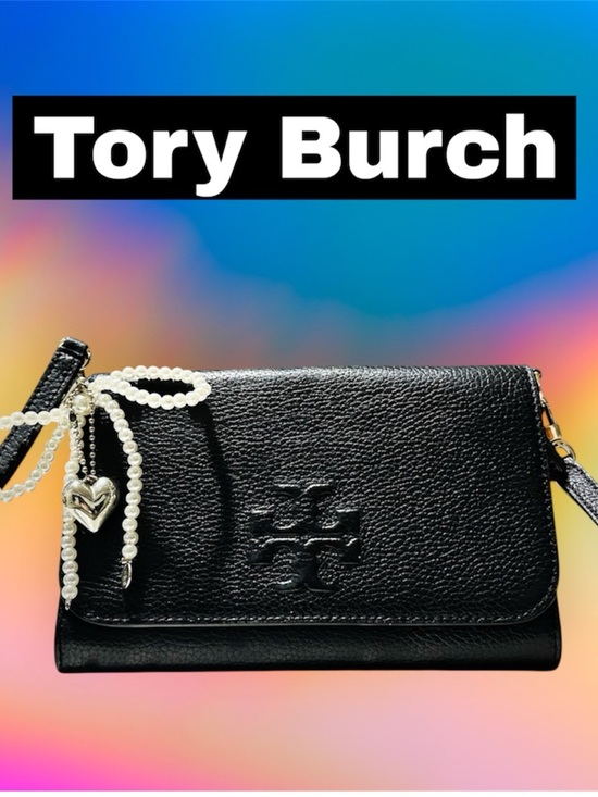 Tory Burch Handbags - Tory Burch Elegant Black Leather Crossbody Bag